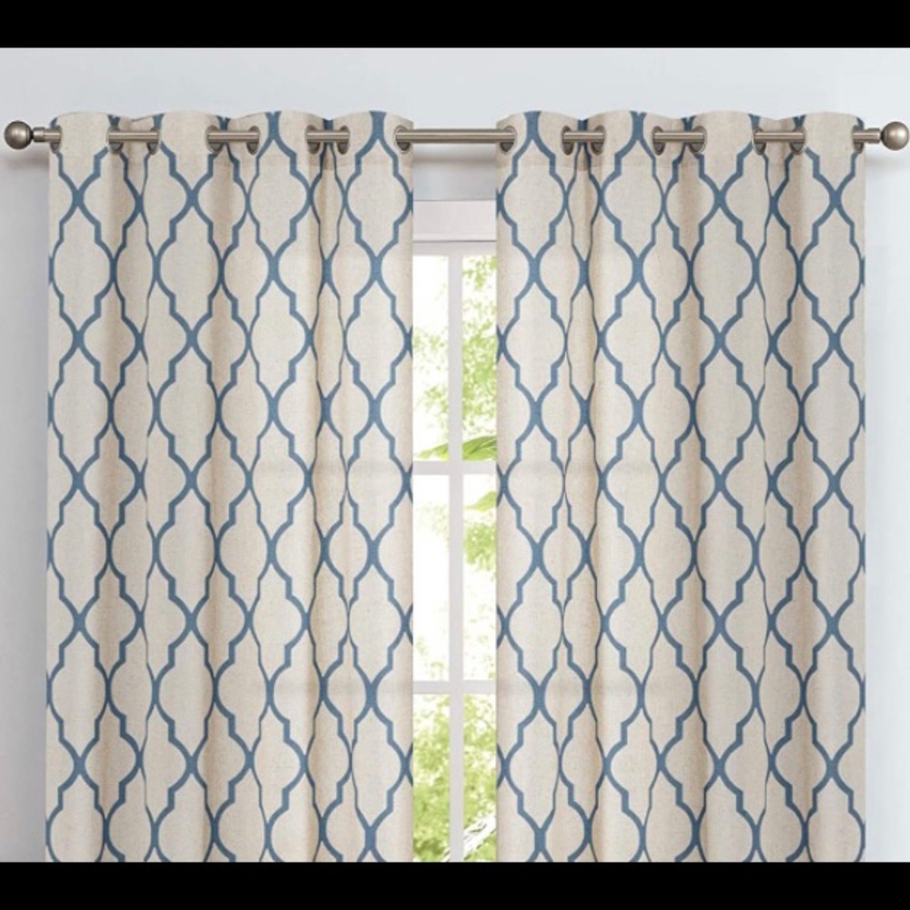 Moroccan print curtains ( set of 2)